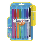 Set of Paper Mate school pens and mechanical pencils in assorted styles, ideal for students and classroom use.