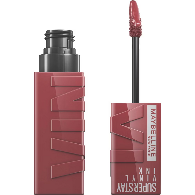 Maybelline SuperStay Vinyl Ink liquid lipstick in shade 40 Witty, featuring a vibrant, glossy finish in a sleek tube.