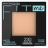 Maybelline Fit Me Matte + Poreless pressed powder in shade 230 Natural Buff, 0.29oz, for a smooth matte finish.