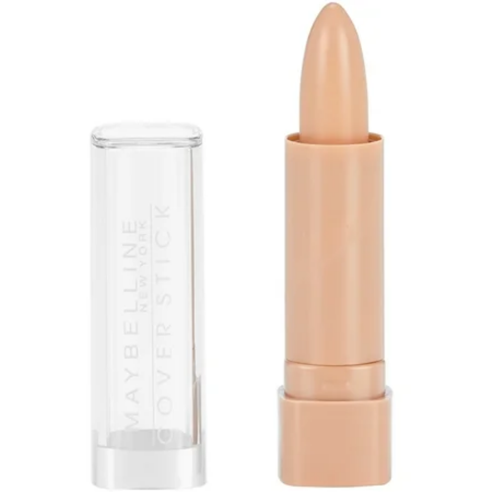 Maybelline Cover Stick Corrector Concealer in 140 Medium Beige, 0.16 oz, featuring a makeup stick for blemish coverage.