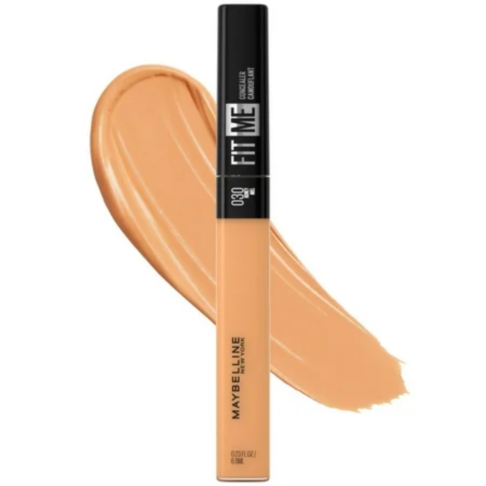 Maybelline Fit Me Liquid Concealer in shade Honey 30, 0.23 oz, with a sleek tube and applicator for flawless makeup coverage.