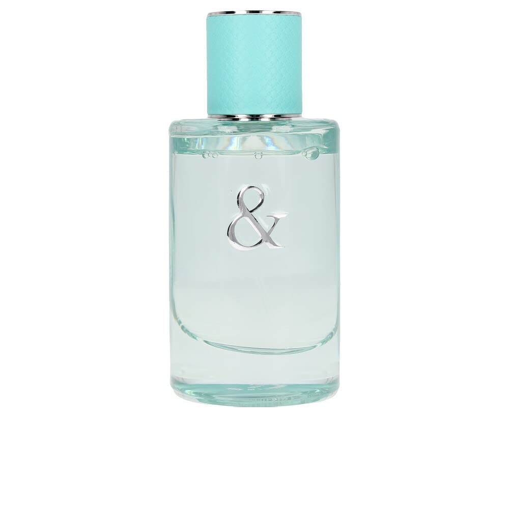 Tiffany & Love Eau de Parfum for women in 1.6 oz bottle, featuring elegant glass packaging with the Tiffany & Co. logo.