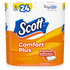 Farmacias Savia Scott ComfortPlus toilet paper, 6 mega rolls, 1-ply bath tissue with 310 sheets per roll, septic-safe.