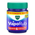 Vicks Vaporub jar with 105ml size, showing the labeled container for relieving cough and cold symptoms.