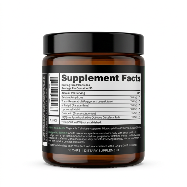 Upgraded Formulas Total Longevity Upgrade supplement bottle showing label with product name and supplement details.
