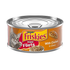 Canned Purina Friskies Prime Filets with Chicken in Gravy wet cat food, 5.5 oz, with chicken pieces in gravy in a metal can
