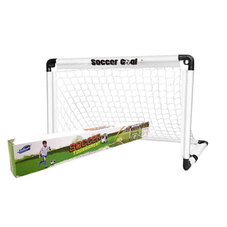 Farmacias Savia Jswm soccer goal set for kids, outdoor game with portable metal frame and net for backyard play