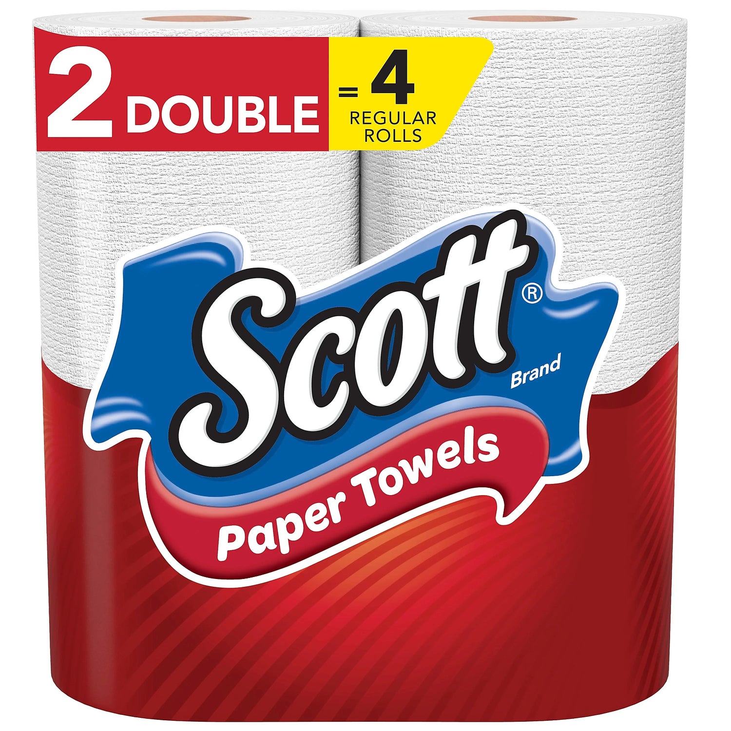 White Scott Choose-A-Sheet 1-ply paper towels on double rolls, 108 sheets per roll, from Farmacias Savia.