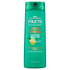 Garnier Fructis Grow Strong fortifying shampoo bottle, 12.5 oz, with green label and pump dispenser, on a white background.