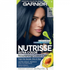 Garnier Nutrisse Ultra Color Intense Pure Indigo hair dye tube, 3.4oz, featuring deep blue shade for vibrant hair coloring.