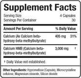 Allmax HMB 3000 veggie capsules, amino acids supplement for muscle support, featuring BCAA and HMB in a clear bottle.