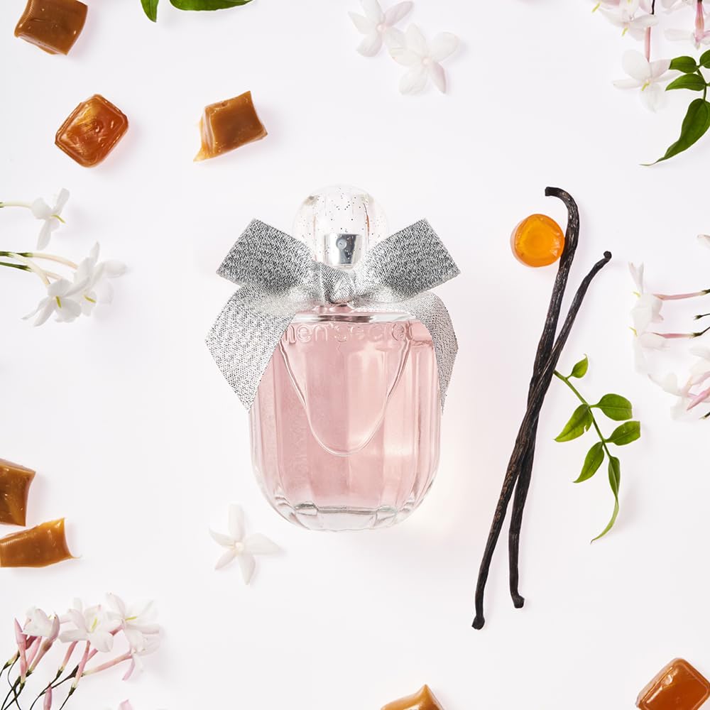 Women Secret Ladies Rose Seduction EDP spray in 3.4 oz bottle, featuring floral rose notes and elegant packaging.