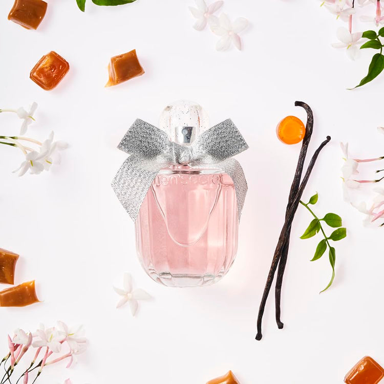 Women Secret Ladies Rose Seduction EDP spray in 3.4 oz bottle, featuring floral rose notes and elegant packaging.