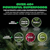 Bottle of Mutant Big Greens vitamins with 30 servings, featuring herbal supplement label and green-themed packaging.