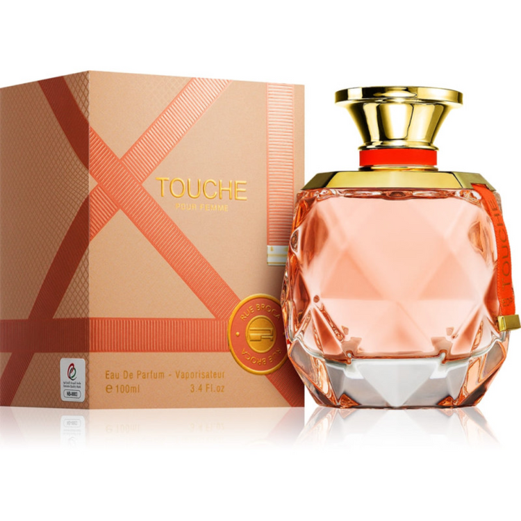 Farmacias Savia Rue Broca Touche Afnan Eau de Parfum for Men, 3.4oz bottle with elegant packaging and branding details.