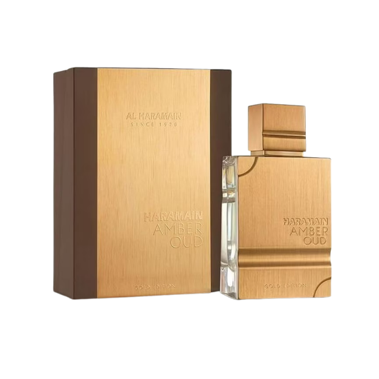 Al Haramain Amber Oud Gold Edition Eau de Parfum for Men, 2oz, Arab and Oriental perfume with gold accents.