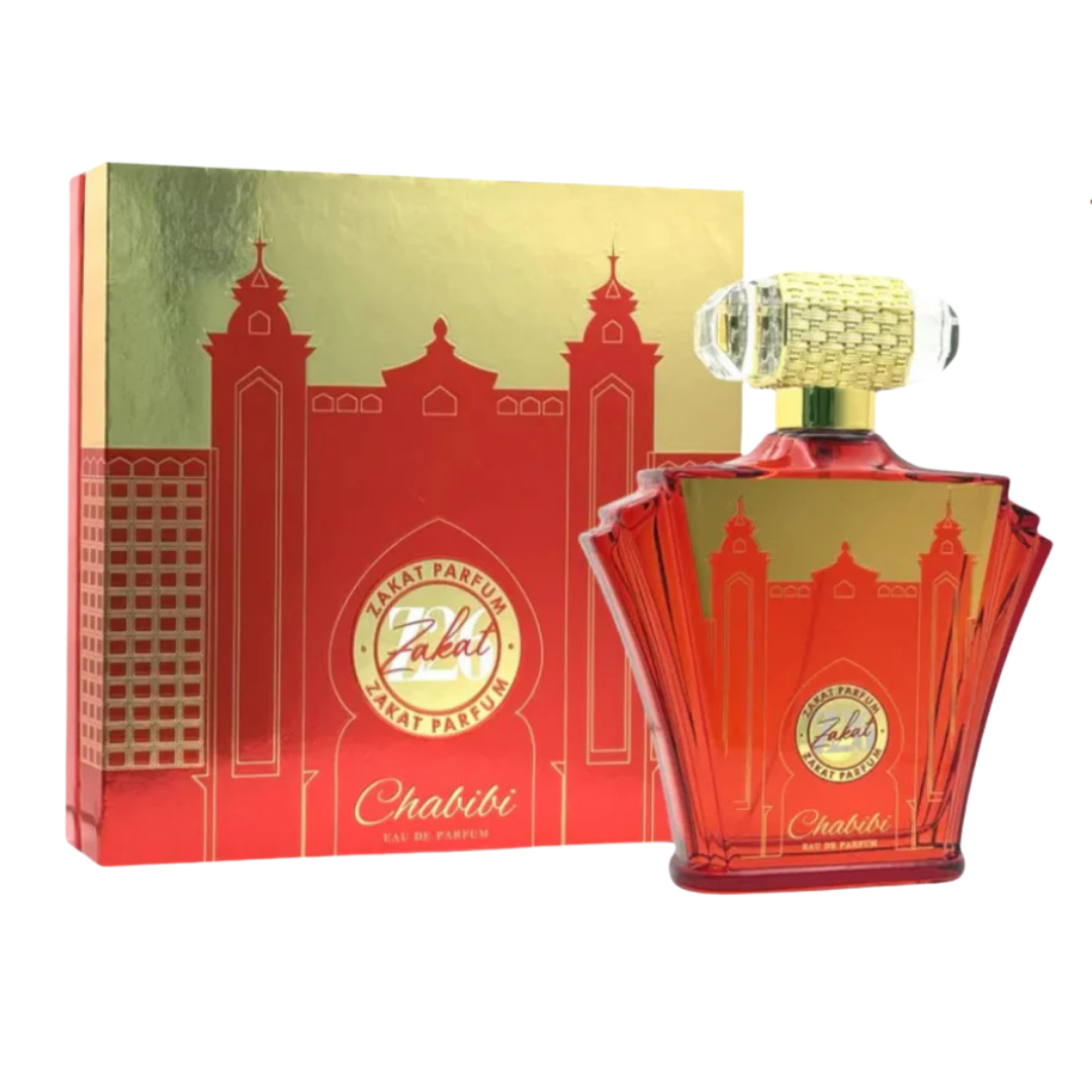 Zakat Z26 Chabibi Eau de Parfum 3.4oz bottle from Farmacias Savia with sleek packaging and fragrance details visible.