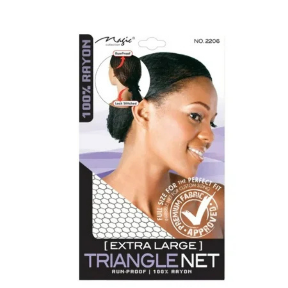 Black extra-large triangle net for hair styling from Farmacias Savia&