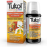 Farmacias Savia Tukol Honey Children’s Cough Relief Syrup bottle, 4oz with label featuring honey and children’s health imagery