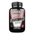 Alfa Max L-Glutamine Capsules, 100-count dietary supplement in white capsules, designed for muscle recovery and immune support.