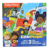 Fisher-Price Little People 3-Pack Puzzle Set for ages 3 and up, featuring colorful farm-themed puzzle pieces.