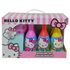 Hello Kitty kids bowling set with 6 colorful pins and a bowling ball, featuring Hello Kitty character design for children.