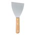 Stainless steel turner spatula with wooden handle, ideal for flipping and serving in the kitchen.