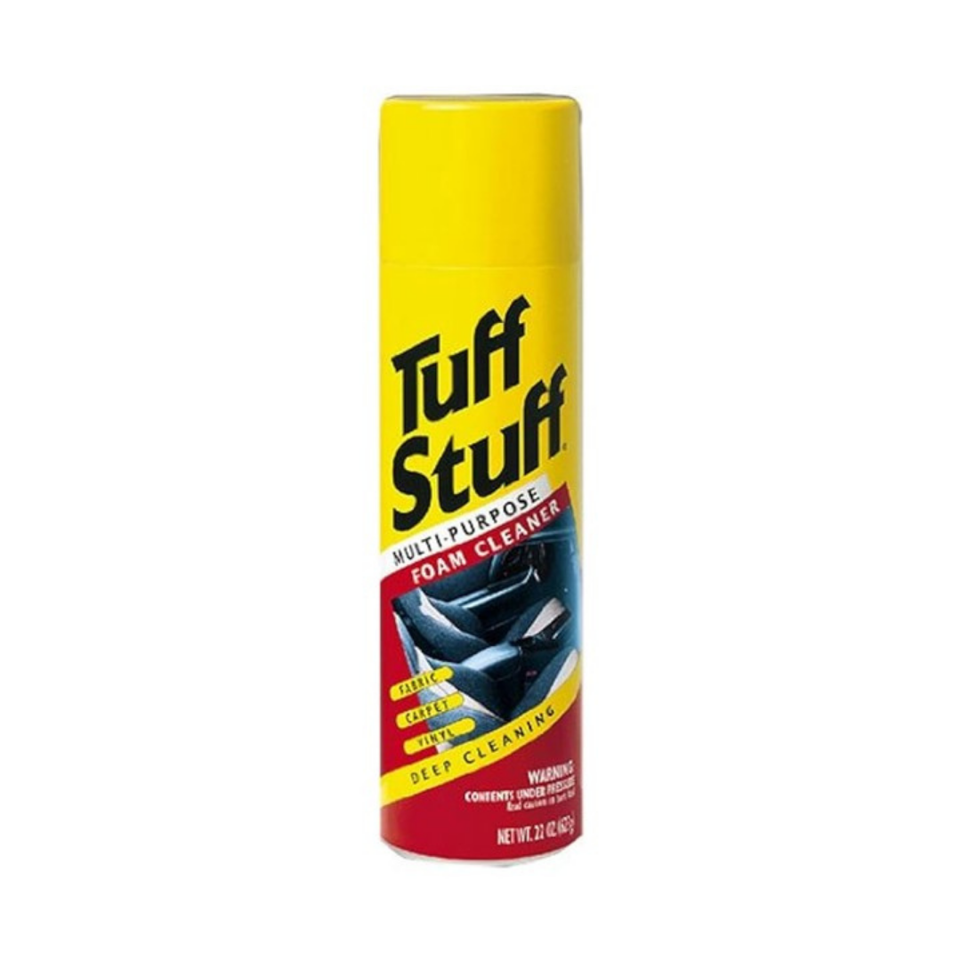 Farmacias Savia Tuff Stuff Multi-Purpose Foam Cleaner for auto detailing in a 22oz spray bottle with foam applicator.