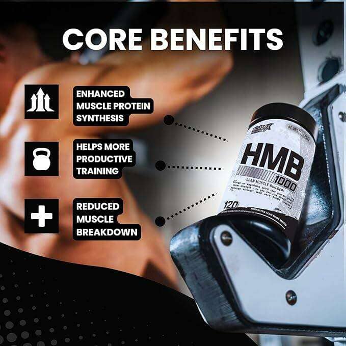 Nutrex HMB 1000 testosterone booster supplement bottles with 120 capsules, designed to support muscle growth and recovery.