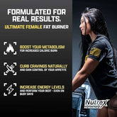 Nutrex LIPO-6 Hers Ultra Concentrate weight loss supplement bottle with 60 capsules, designed for women’s fat burning.