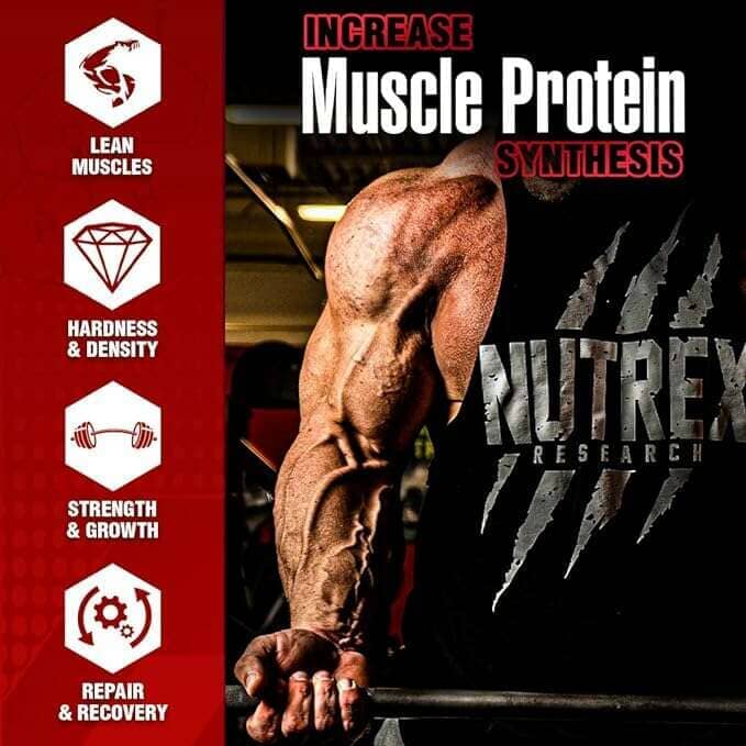 Testosterone booster supplement Nutrex Anabol Hardcore 60 capsules, natural ingredients for muscle growth and strength.