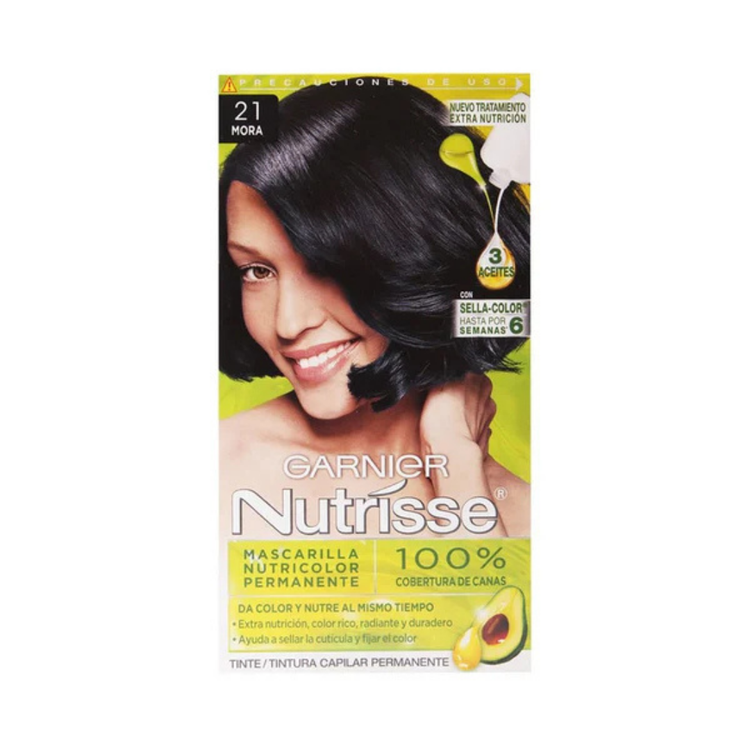 Garnier Nutrisse Ultra Color Dark Ash Blonde hair dye box showing shade 