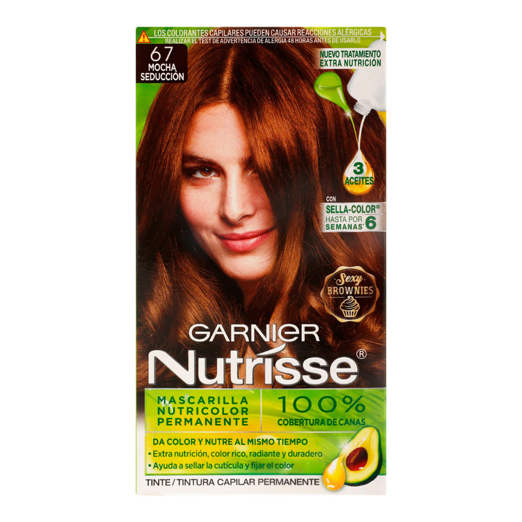 Deep burgundy Garnier Nutrisse Ultra Color hair dye in shade 