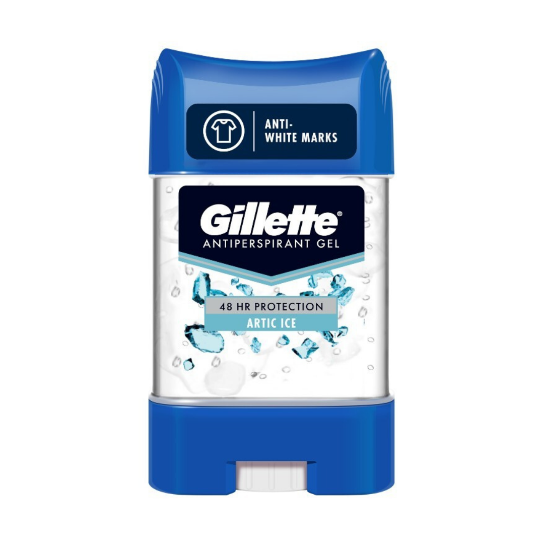 Gillette Cool Wave Deodorant stick in 2.4oz with fresh scent, displayed on a plain background.