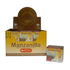 Chamomile herbal tea box by Más Vida, 100% natural herbs, 10-count package, ideal for relaxing teas and wellness.