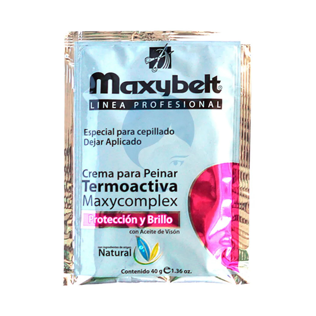 MaxyBelt Hair Treatment variety pack in 40g, designed for healthy hair, featuring natural ingredients from Farmacias Savia.