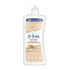Farmacias Savia St. Ives Nourish & Soothe oatmeal and shea butter body lotion bottle, 21 fl oz, with creamy lotion visible.