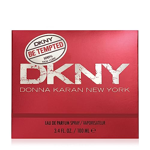 DKNY Be Tempted Eau De Parfum 3.4oz bottle with elegant packaging, showcasing the fragrance&