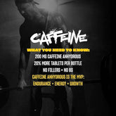 Mutant Caffeine pre-workout tablets by PoorBoySupplements.com, 240 count, featuring the supplement packaging and tablets.