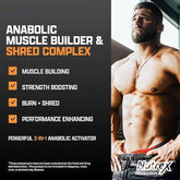 Nutrex Anabol Ripped testosterone booster supplement bottles with 60 caps, featuring the product label and branding.