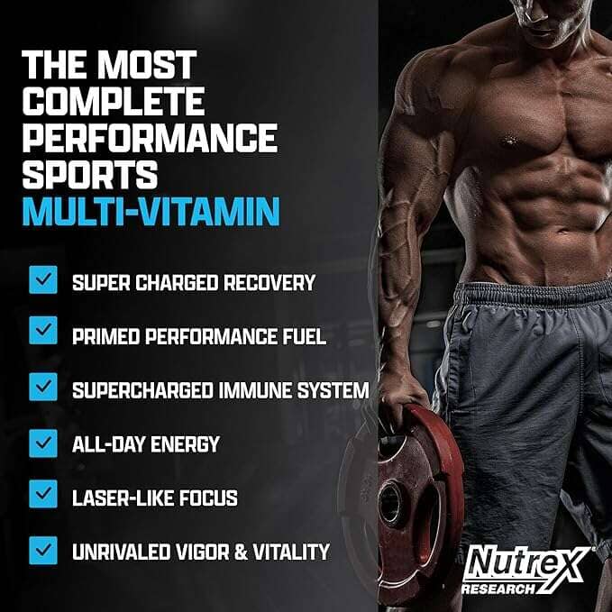 Nutrex Vitadapt Complete vitamin and herbal supplement bottle with 90 capsules, showing the product label and cap.