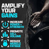 Creatine Monohydrate supplement by PoorBoySupplements.com in a container labeled Nutrex Kre-Alkalyn for muscle performance.