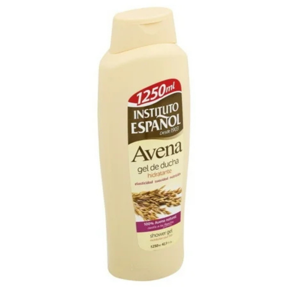 Instituto Español Avena Shower Gel in 1250 ml bottle, moisturizing body cleanser, from Farmacias Savia, with soothing oats.