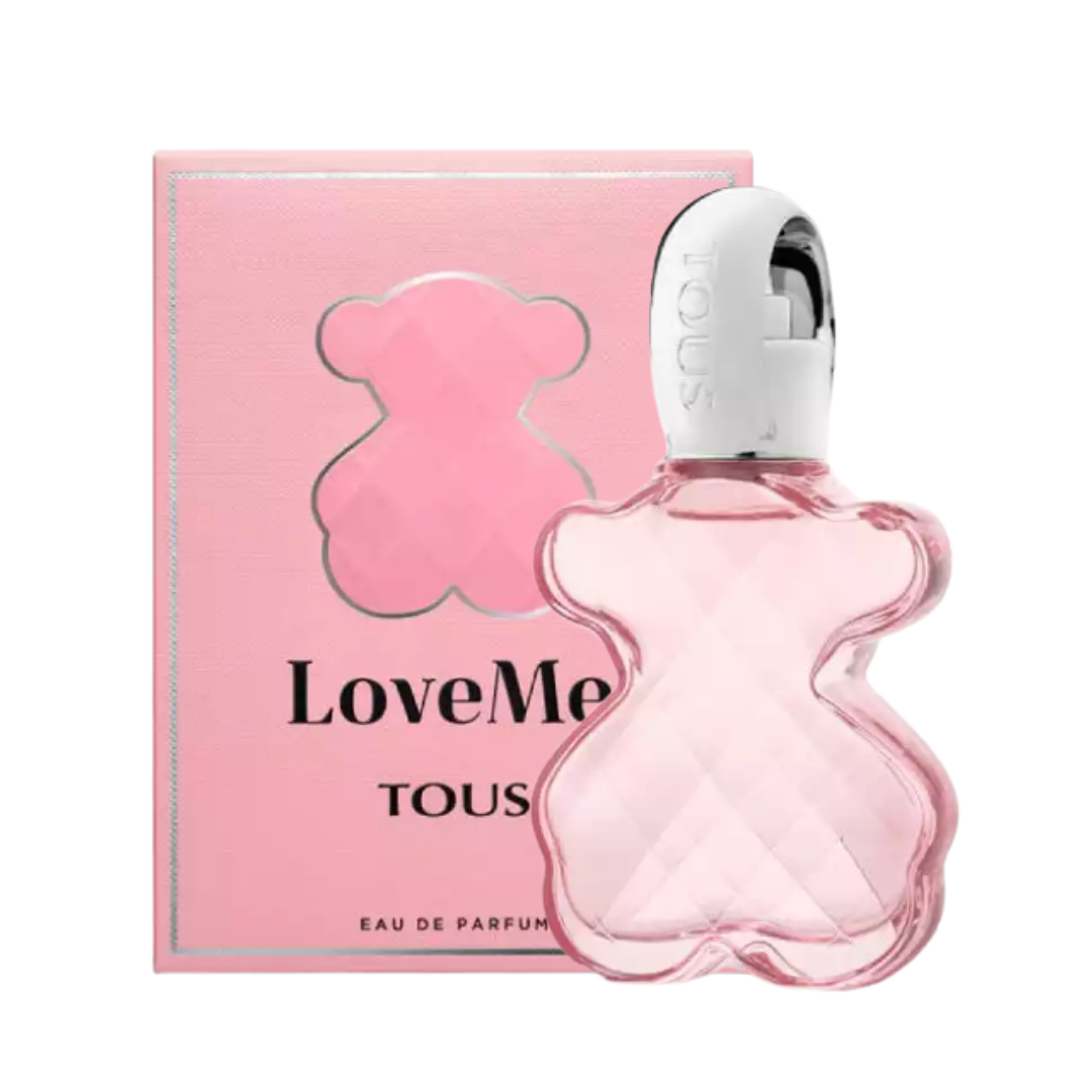 Farmacias Savia Tous LoveMe Eau de Parfum Spray for Women, 3 fl oz, elegant bottle with floral design and branding.