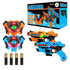Farmacias Savia laser tag guns set with two toy laser blasters for kids aged 8 and up, featuring colorful design and safety features.