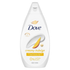 Dove Creamy Indulge Mango & Almond Body Wash bottle with label, 15.2oz size, featuring mango and almond ingredients.