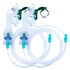 Nebulizer mask set for respiratory therapy by Farmacias Savia, featuring soft, adjustable masks and connecting tubing.