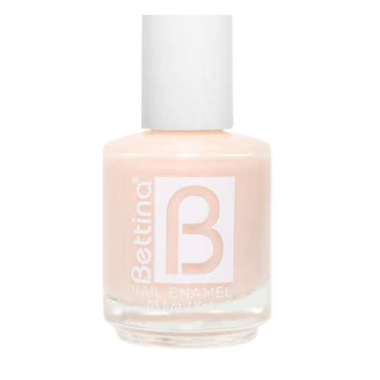 Farmacias Savia Bettina French Pearls Nail Polish in 0.5oz bottle, featuring a shimmering pearlescent finish on nails.