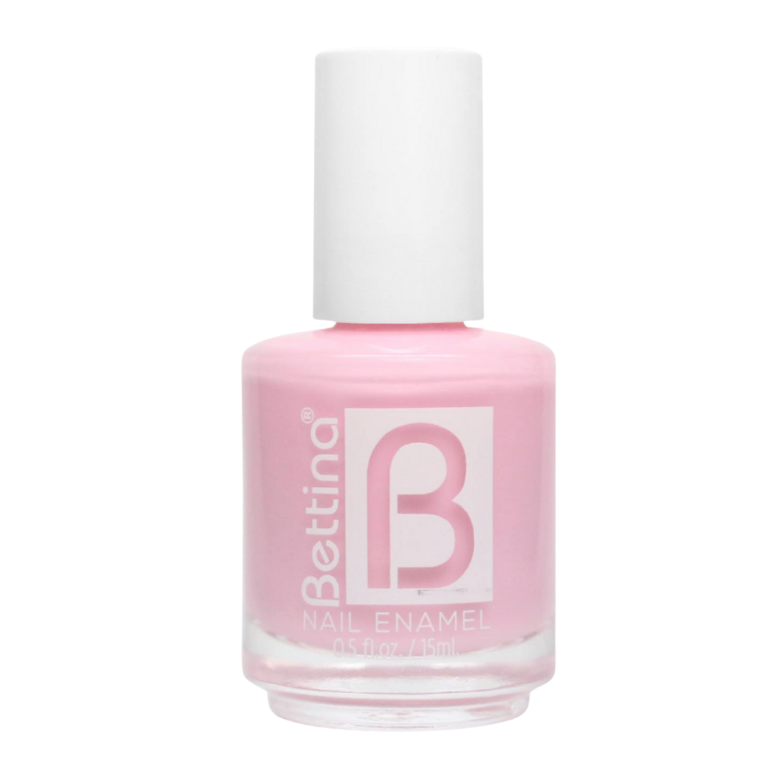 Farmacias Savia Bettina Cotton Candy nail polish 0.5oz bottle with soft pink color and glossy finish.