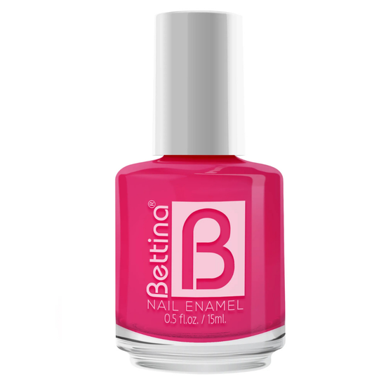 Farmacias Savia Bettina Pink Bikini nail polish bottle, 0.5oz, in a vibrant pink shade for cosmetic nail care.